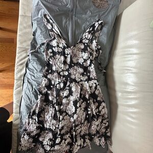 Hot topic Floral Black and White Dress